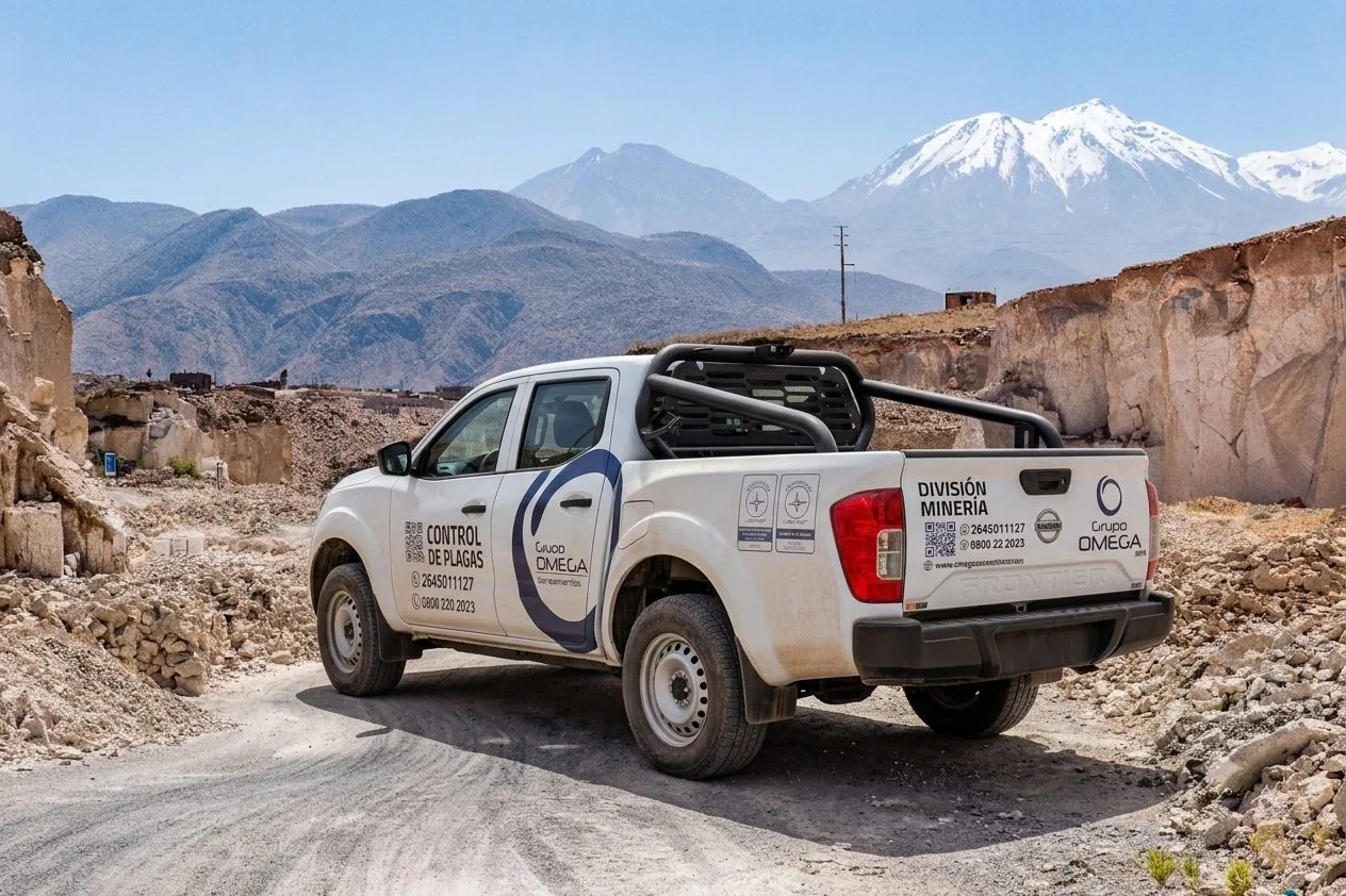 Camioneta Grupo Omega en minería